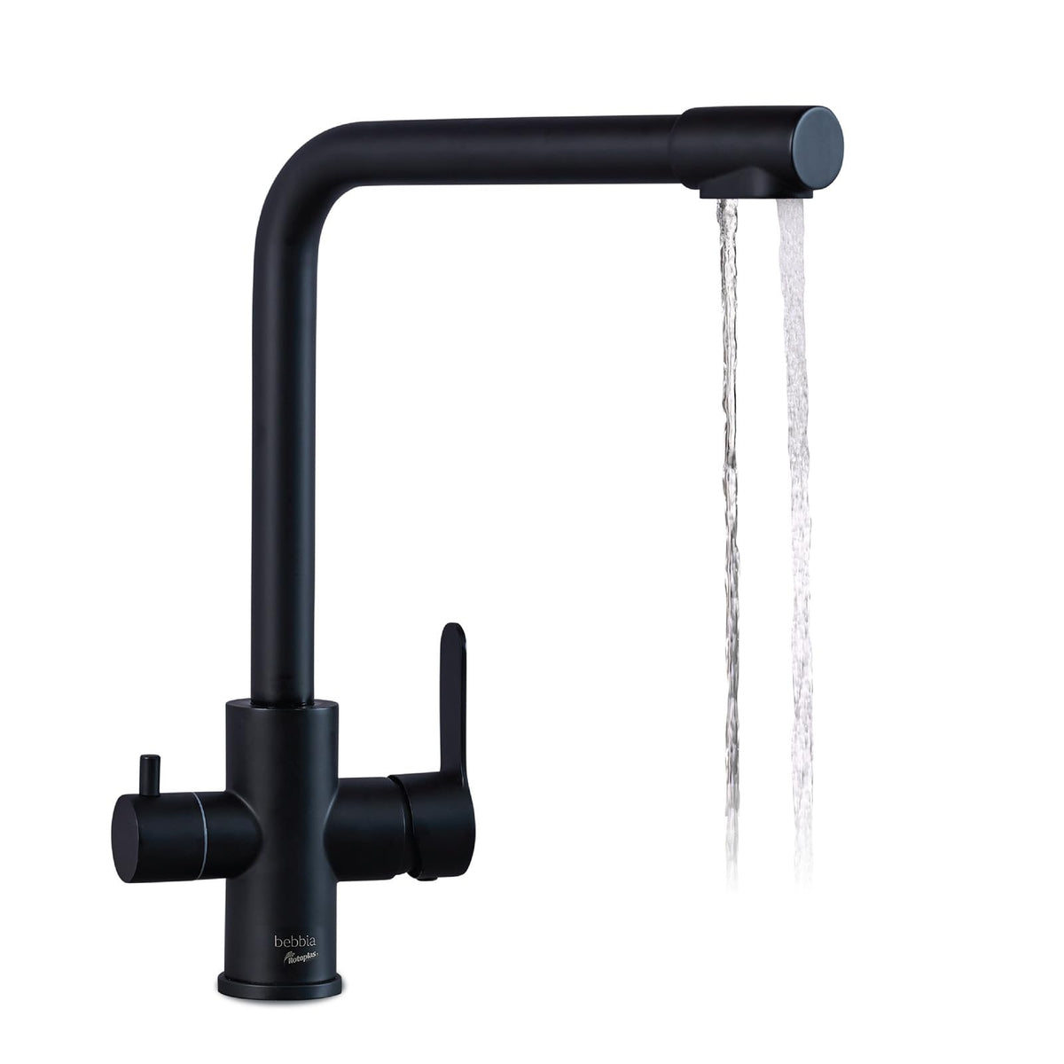 ROTOPLAS BEBBIA GRIFO PARA COCINA BEBBIA 3 VÍAS PARA AGUA PURIFICADA (NEGRO MATE RECTO)