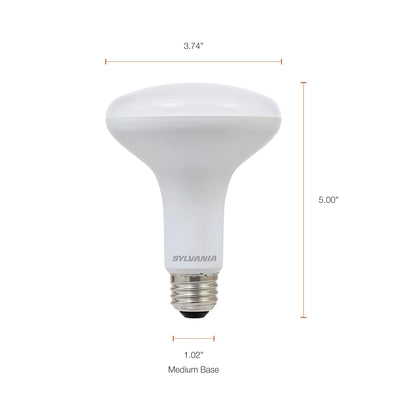 SYLVANIA - foco LED de inundación, equivalente a 65 W BR30, eficiente 8 W *, 10 años, regulable, acabado esmerilado, 650 lúmenes, blanco (40337), 2 unidades (paquete de 1)
