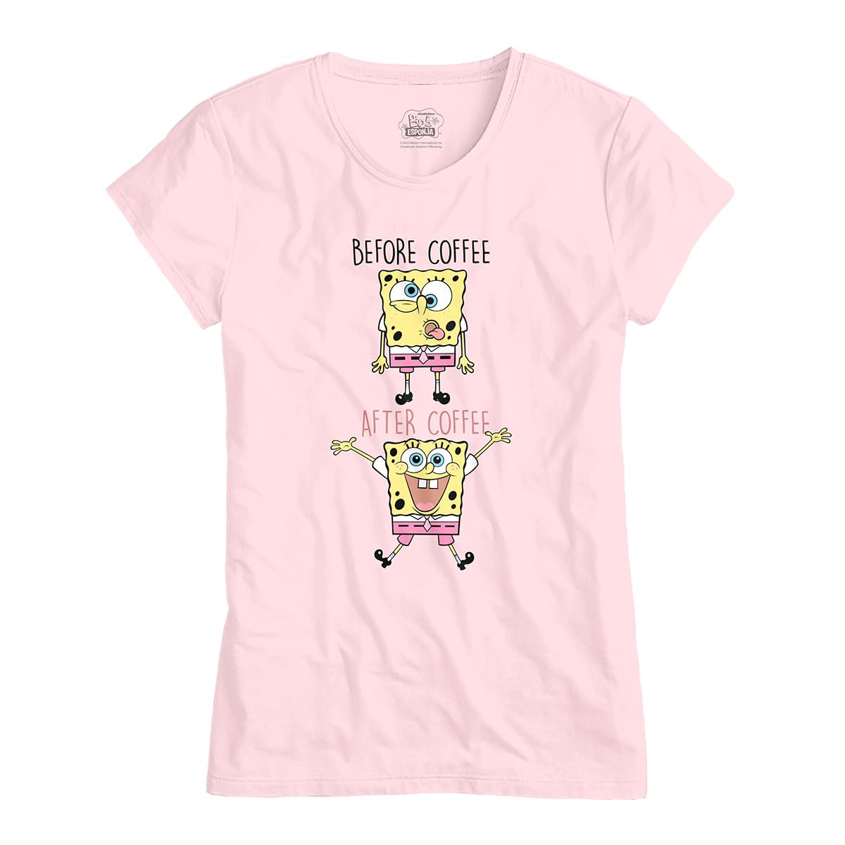 Bob Esponja After Coffe Playera Casual para Mujer Fit Regular