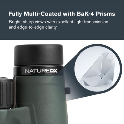 Celestron – Nature DX 8x42 – Outdoor and Birding Binocular – Fully Multi-Coated with BaK-4 Prisms – Rubber Armored – Fog & Waterproof – Top Pick Optics