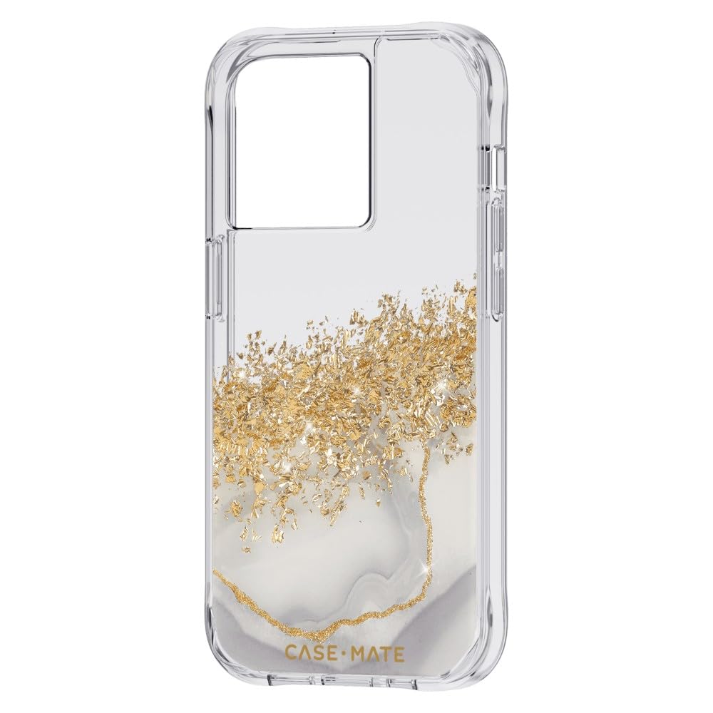Case-Mate iPhone 14 Pro Case - Karat Marble [10FT Drop Protection] [Wireless Charging Compatible] Luxury Cover with Cute Bling Sparkle for iPhone 14 Pro 6.1", Anti-Scratch, Shock Absorbent, Slim Fit