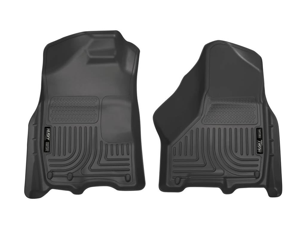 Husky Liners Weatherbeater Alfombrillas para Piso Delantera para Ram 1500/2500/3500, Negro, 2 Piezas, 18001 - Negro - - Weatherbeater Front Floor Mats - Moldeado personalizado