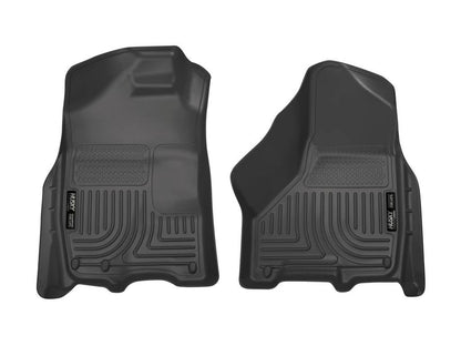 Husky Liners Weatherbeater Alfombrillas para Piso Delantera para Ram 1500/2500/3500, Negro, 2 Piezas, 18001 - Negro - - Weatherbeater Front Floor Mats - Moldeado personalizado