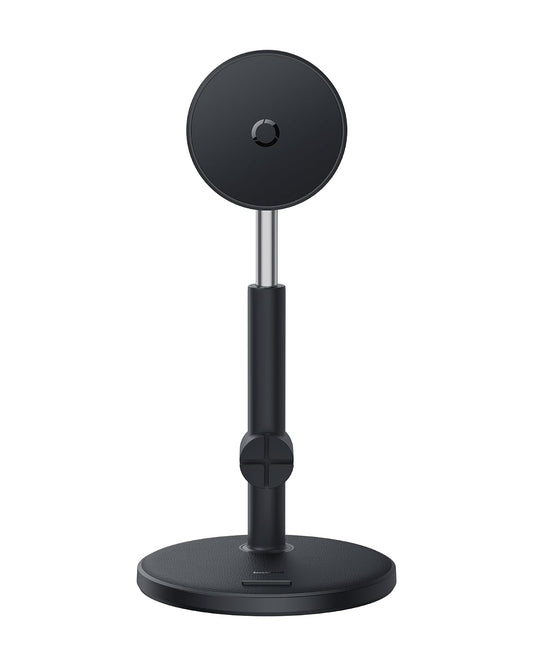 Baseus MagPro Soporte Magnético para Teléfono Ajustable de 16.5 a 19.7cm para Escritorio, Ángulo de Visión 360°, Negro