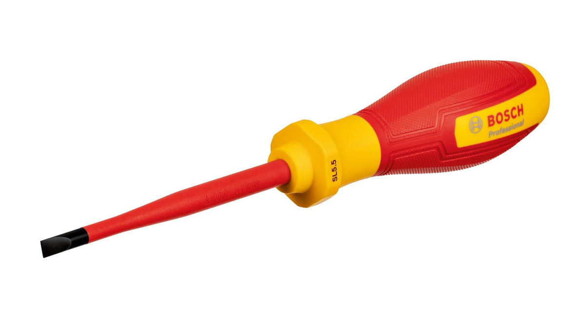 Bosch Professional Desarmador VDE Aislado hasta 1,000 V - SL 5.5 x 100mm - Ranura (SL)