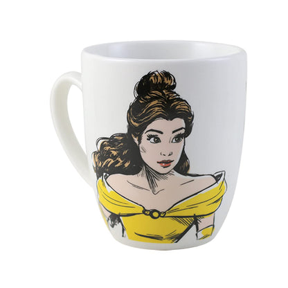 FunKids 2415-3570 Vajilla Familiar Porcelana, Colección Princesas Disney, Diseño Cenicienta, Bella, Rapunzel y Ariel, Vajilla 12 piezas, para 4 personas, Multicolor