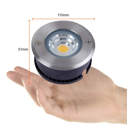 Tecnolite - Lámpara de Piso LED Empotrable Exterior 10 W, Luz Cálida Brillante, IP67, LED Integrado