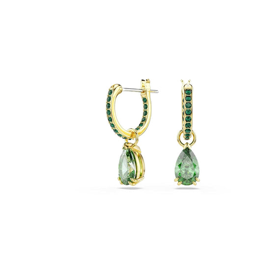 Swarovski Attract Colección Pendientes de gota, One Size, Oro amarillo, Crystal