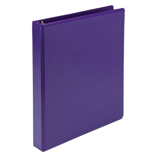 Samsill Fashion - Carpeta de 3 anillas, color durable, Paquete de 2, Púrpura, 1 pulg.