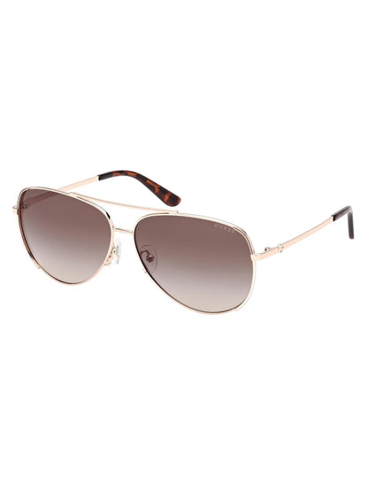 Guess Lentes de Sol GU00193 para Mujer, Armazón Metálico y Micas Humo Degradado con Protección UV Nivel 3