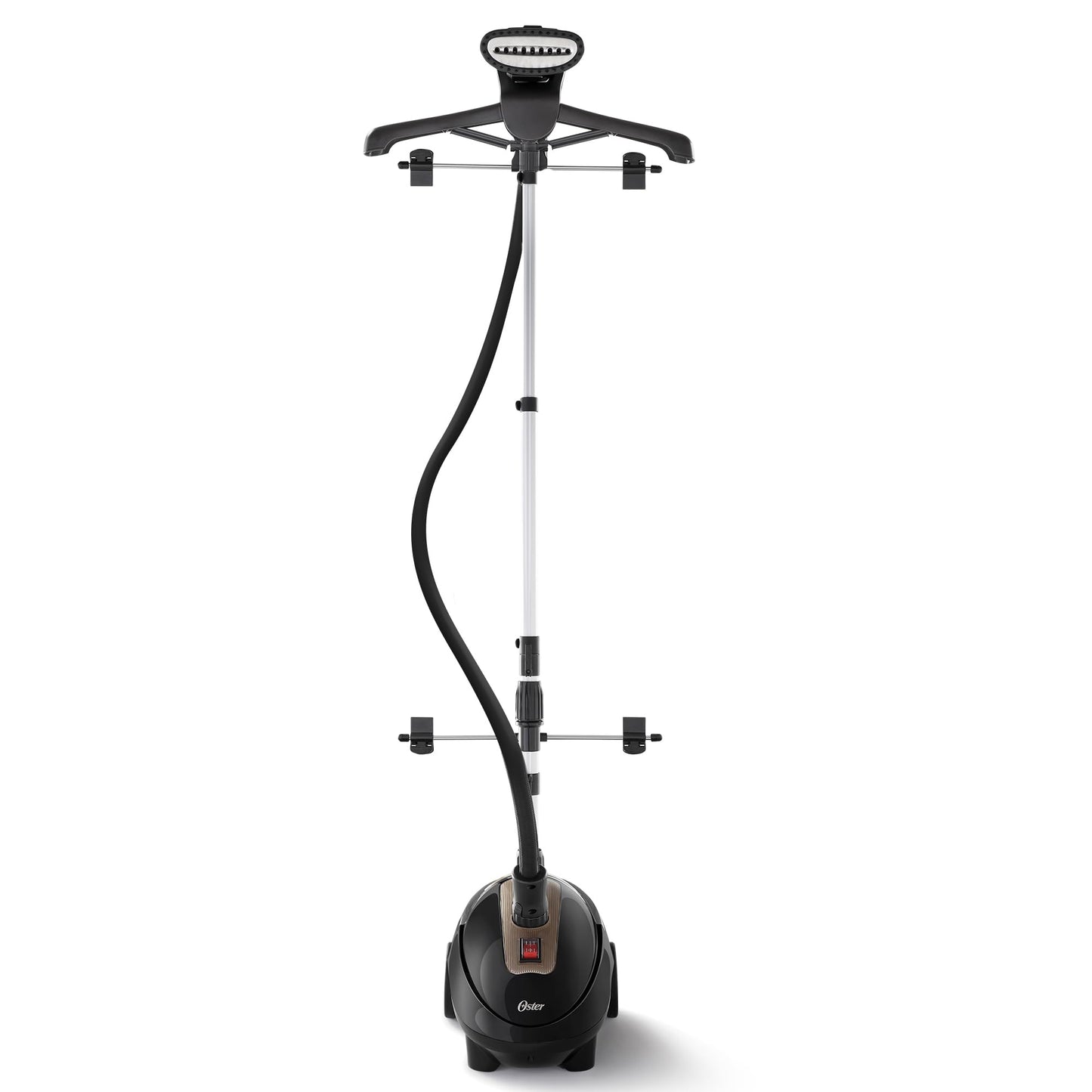 Oster® Vaporizador de Ropa de Pedestal Vertical, con Gancho 360° para Sostener las Prendas, Negro