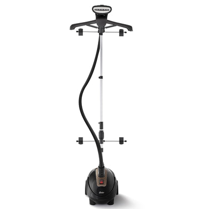 Oster® Vaporizador de Ropa de Pedestal Vertical, con Gancho 360° para Sostener las Prendas, Negro
