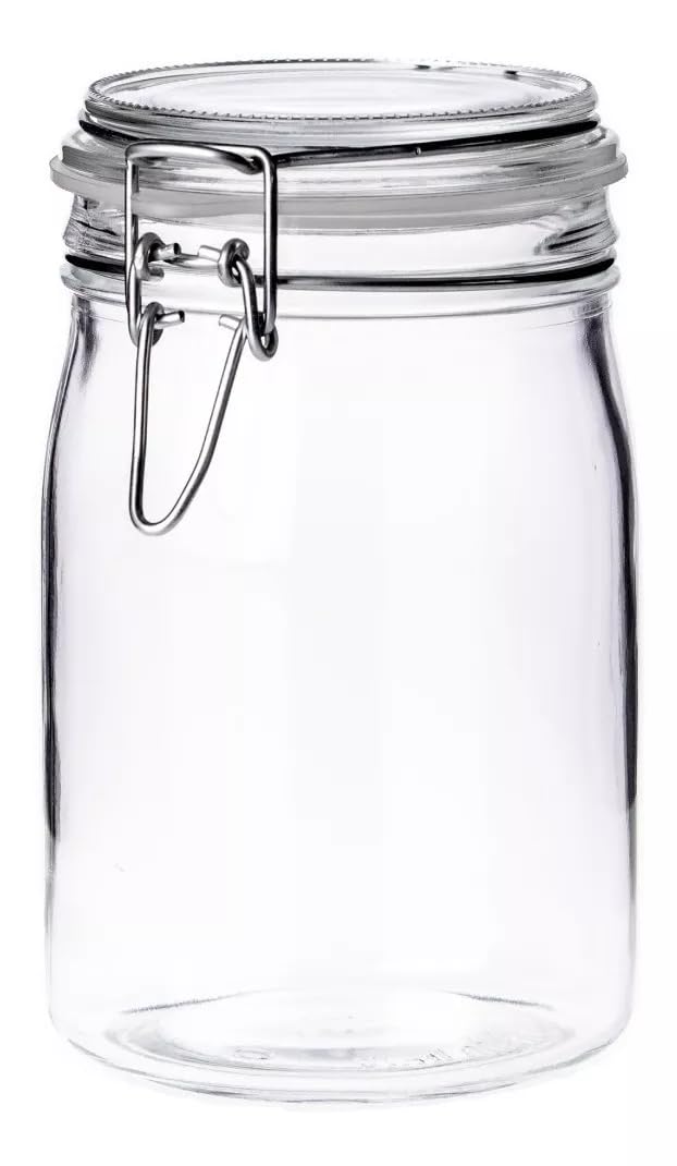 Borgonovo Contenedor Hermético de Vidrio, 200-1000 ml - 1 l - Contenedor