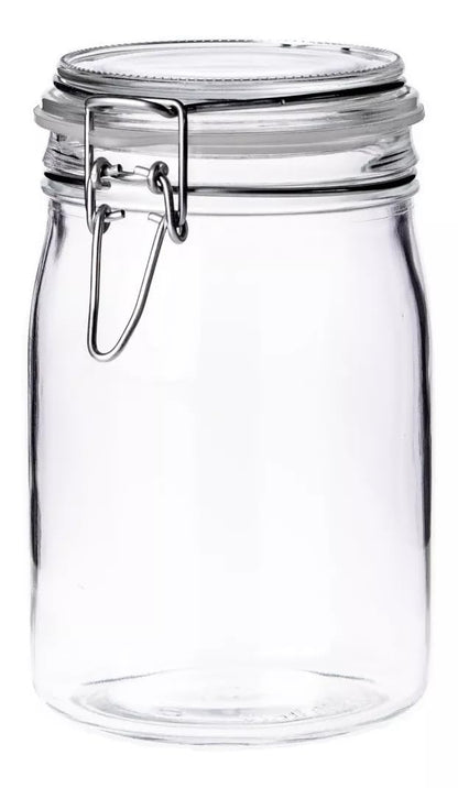 Borgonovo Contenedor Hermético de Vidrio, 200-1000 ml - 1 l - Contenedor