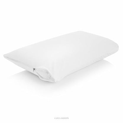 Linenspa Protector para Almohada - Protector Impermeable - Protege tu Almohada Contra Líquidos, Alérgenos y Accidentes - Hipoalergénico y Transpirable - Queen