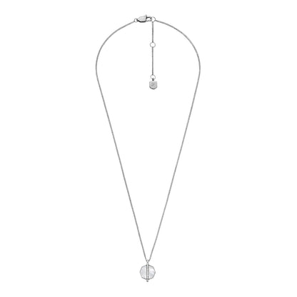 Fossil Collar con colgante atemporal jf04909040 jewelry de acero inoxidable en color plateado para dama