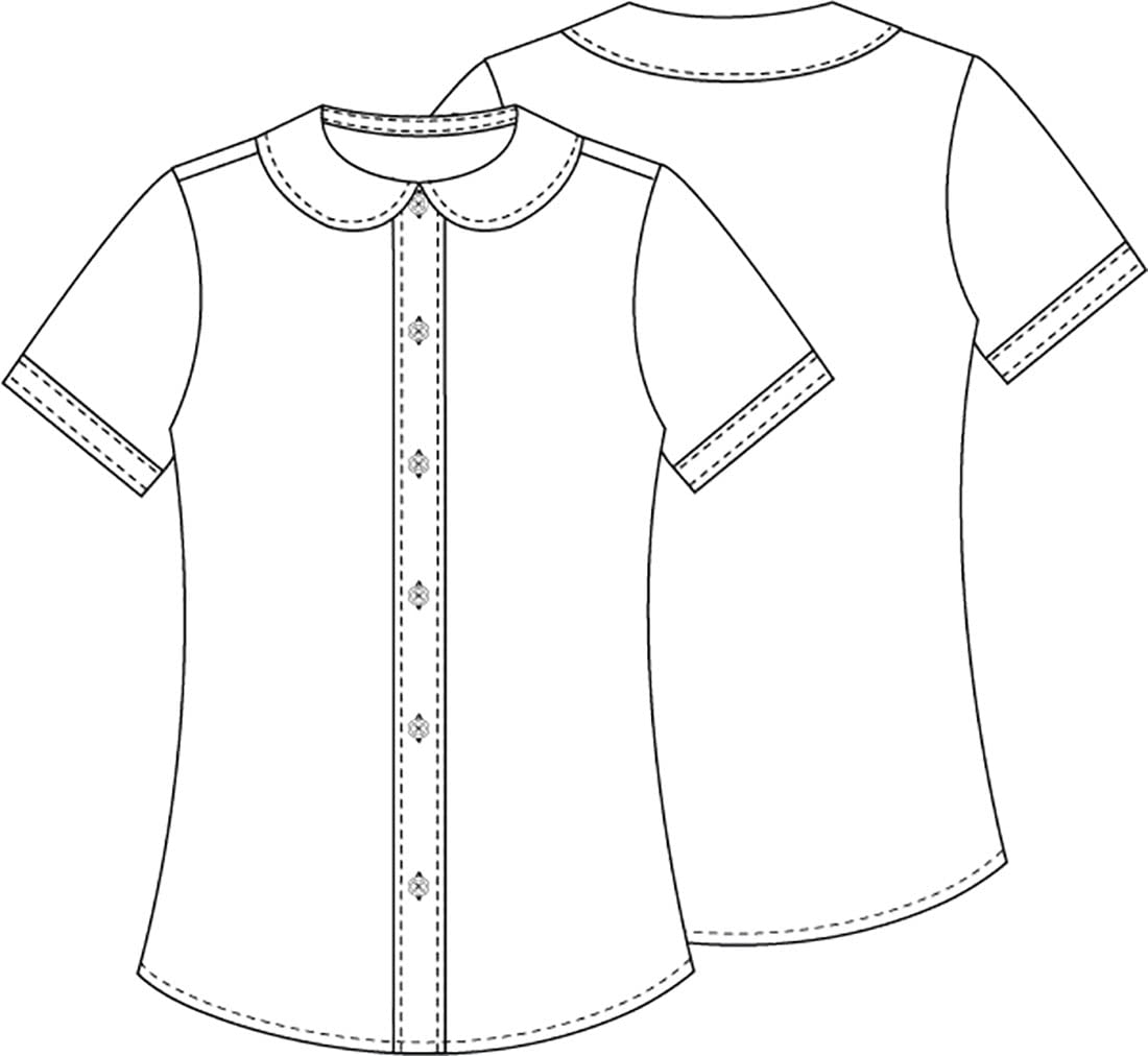 Classroom Girls' Short Sleeve Peter Pan Blouse