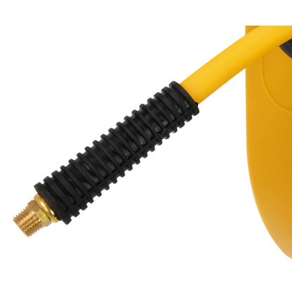 DEWALT 3/8" Carrete de manguera de aire cerrado de 50 pies, carrete de manguera de aire automático, retráctil de 300 PSI máximo, manguera de aire retráctil duradera para un uso eficiente en talleres y