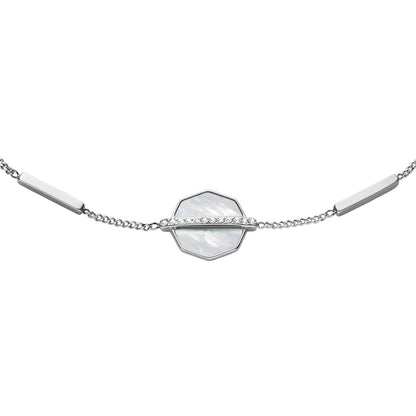 Pulsera Fossil JF04910040 Jewelry de acero inoxidable en color plateado para dama