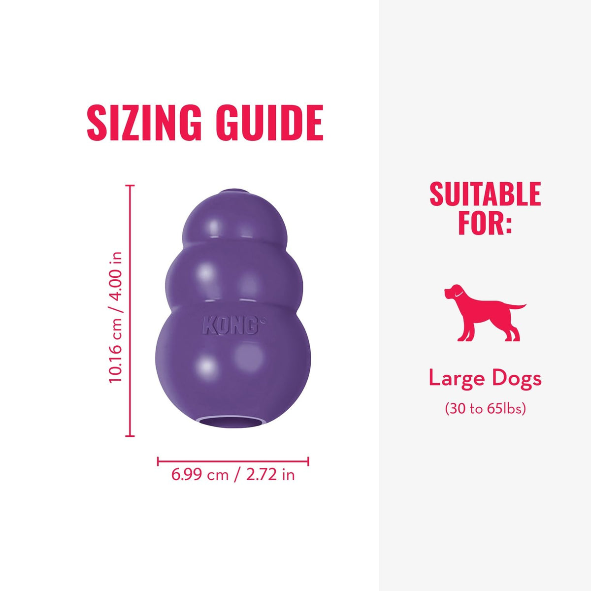 Kong Senior Kong Dog Toy, Large, Purple