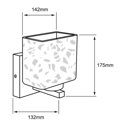 Tecnolite - Lámpara de Pared Arbotante Cristal, Potencia Máx. 60 W, 1 Base E27, Sobreponer, No incluye foco