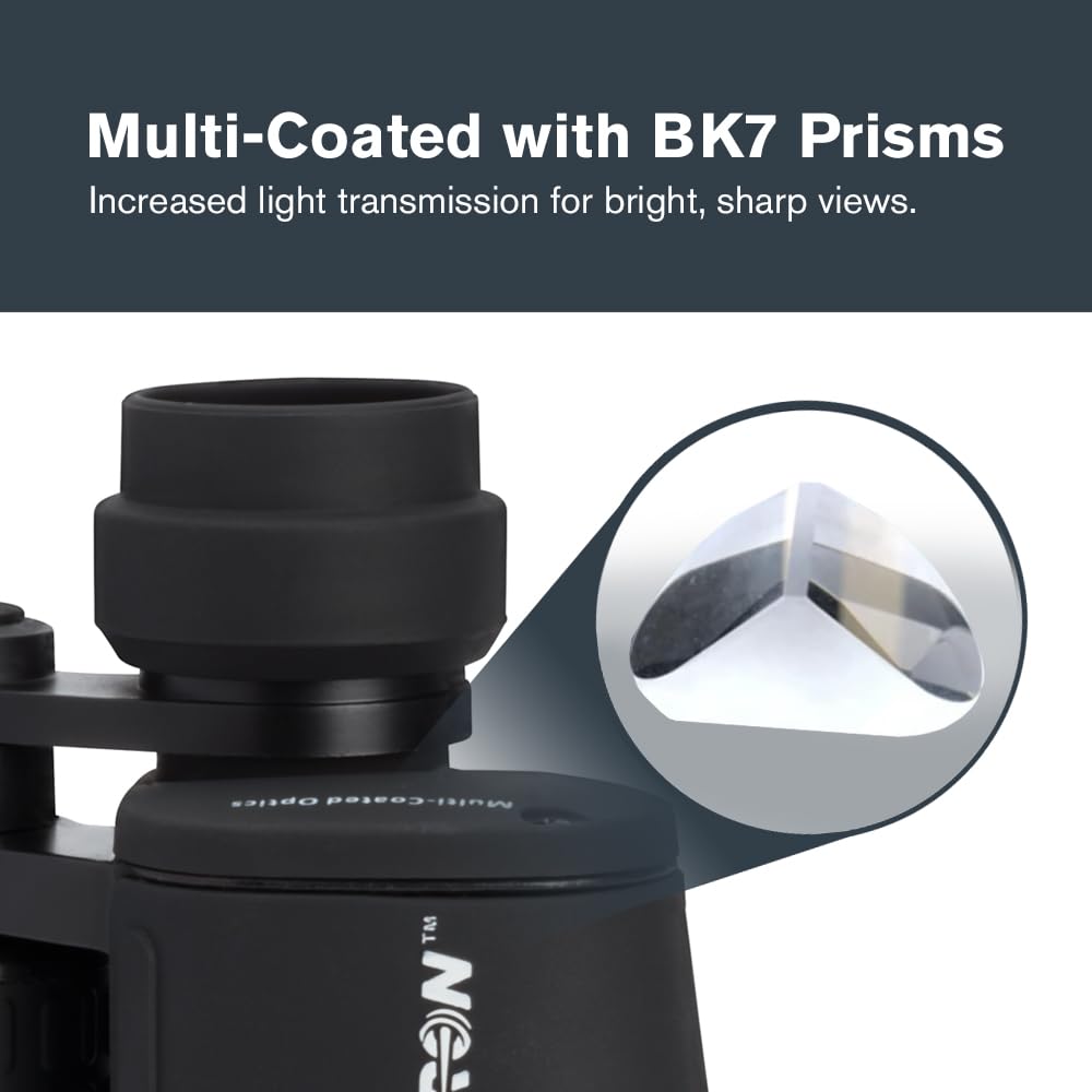 Celestron - Cometron 7x50 - Prismáticos de astronomía para Principiantes - Lentes Objetivos Grandes de 50 mm - Amplio Campo de visión 7 aumentos