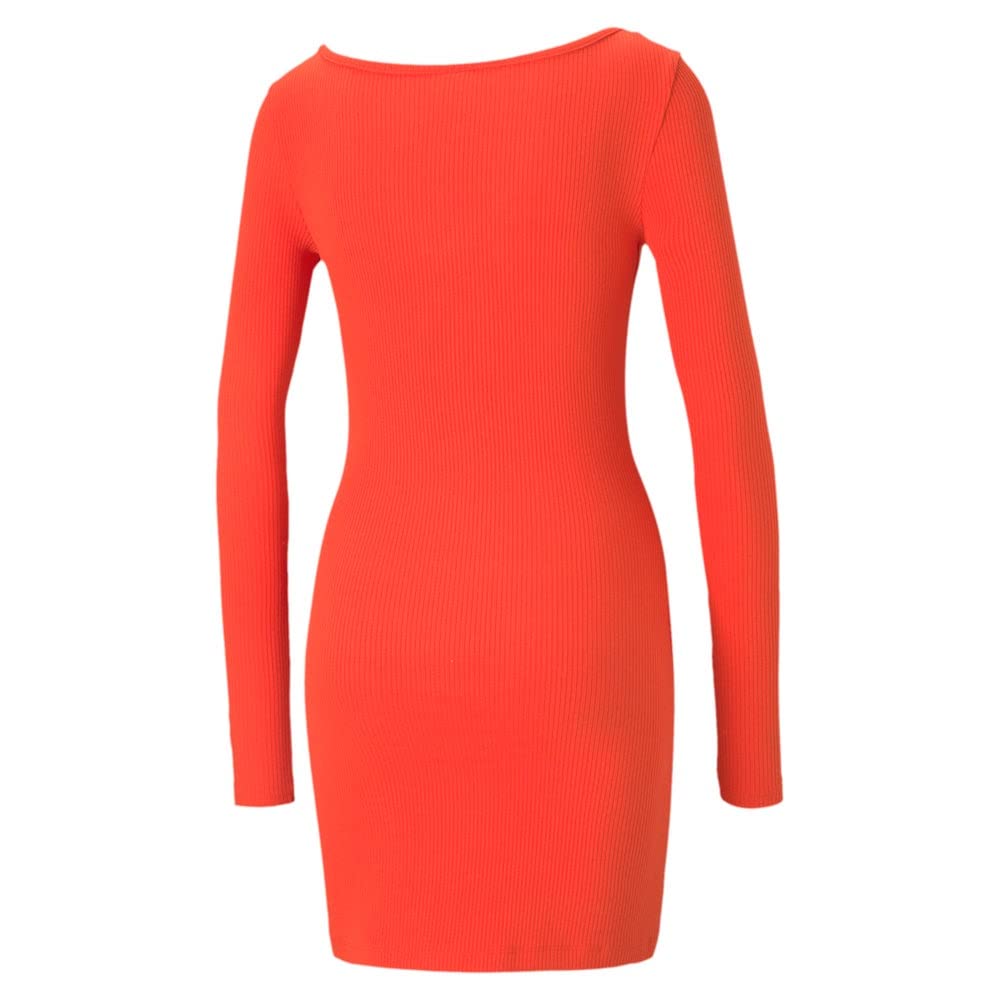 PUMA Vestido clásico Acanalado Ajustado Vestido para Mujer