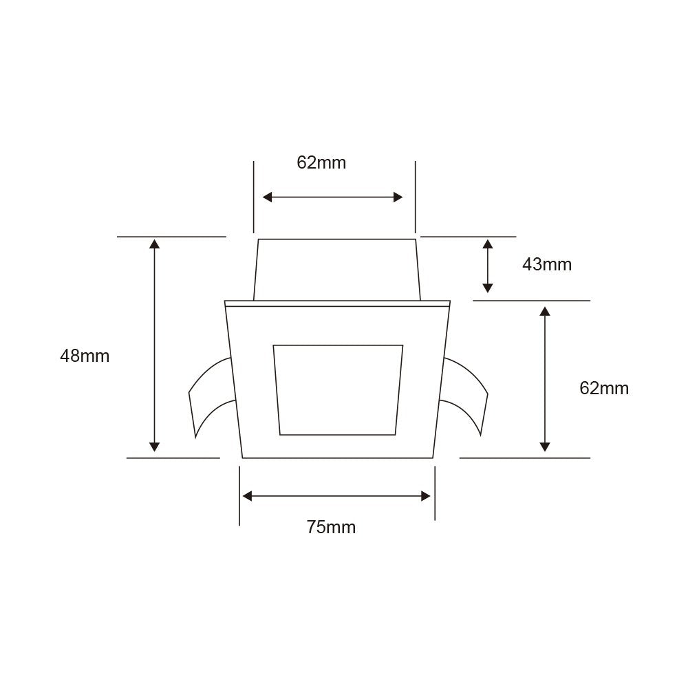 Tecnolite Lámpara Downlight Empotrable, Potencia Máx. 50 W, Base GY6.35, Foco JCD no incluido