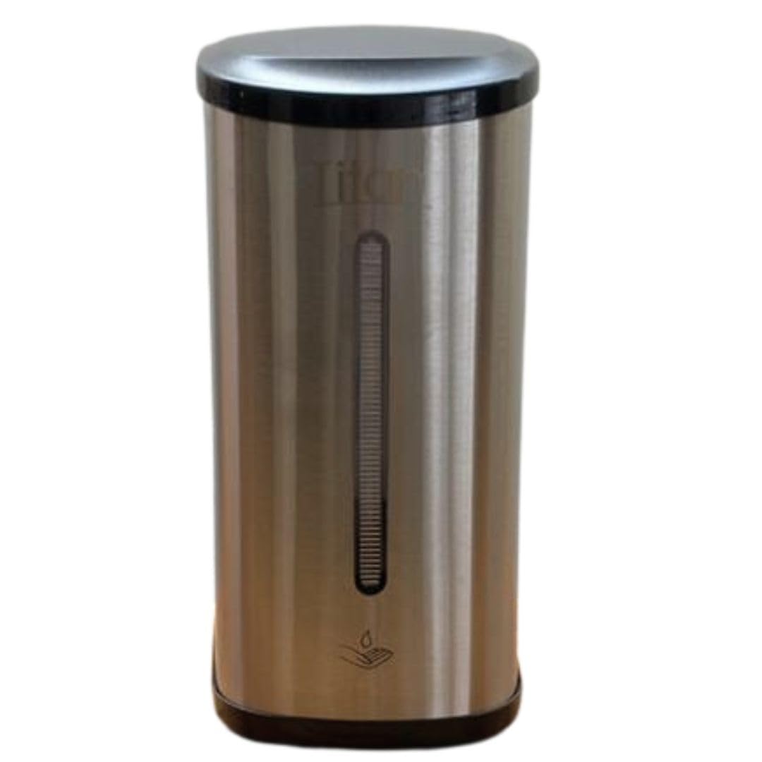 Titán Gustamar Jabonera Automática Empotrable a la Pared para Baños Públicos/Dispensador Automático de Jabón Líquido para Manos o Gel Antibacterial G-90SS en Acero Inoxidable