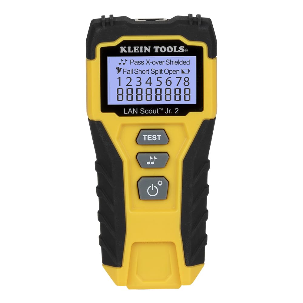 KLEIN TOOLS VDV526-200 | Probador Ethernet | CAT 5e, CAT 6/6A | Puerto RJ45 | Comprueba conexiones Ethernet CAT 5e, CAT 6 y CAT 6A con RJ45 para detectar fallas y validar cableado con facilidad.