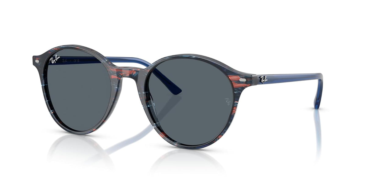 Ray-Ban Rb2230 Bernard Gafas de sol redondas, Sombra Transparente Fantasía Azul/Azul