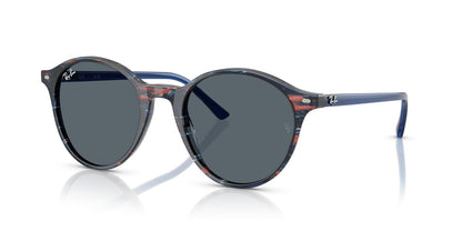 Ray-Ban Rb2230 Bernard Gafas de sol redondas, Sombra Transparente Fantasía Azul/Azul