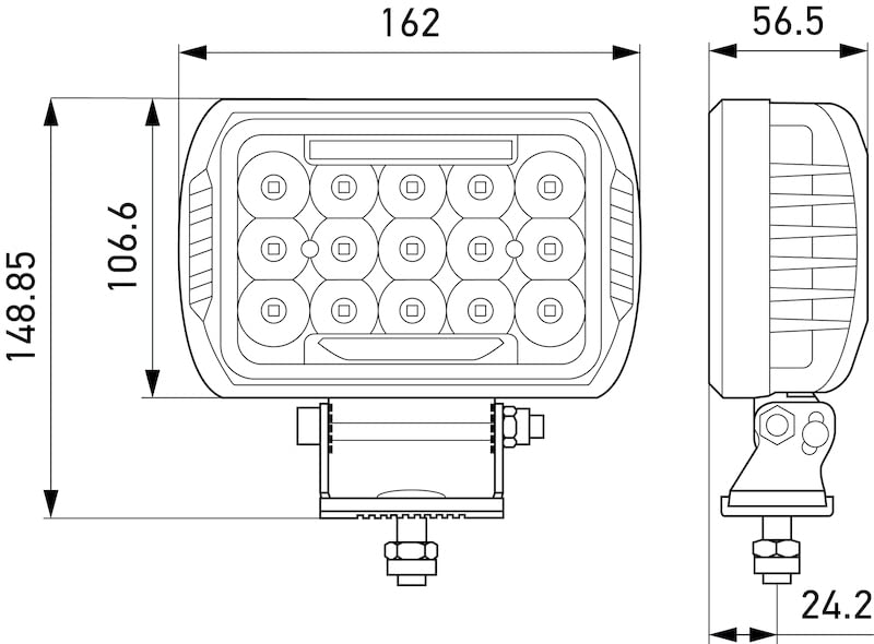 Hella ValueFit 450 LED - Kit de Lámparas de Conducción LED Universal para Vehículos Todoterreno