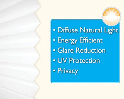 Redi Shade No Tools Original Light Filtering Pleated Paper Shade, White, 36" x 72", 6 Pack