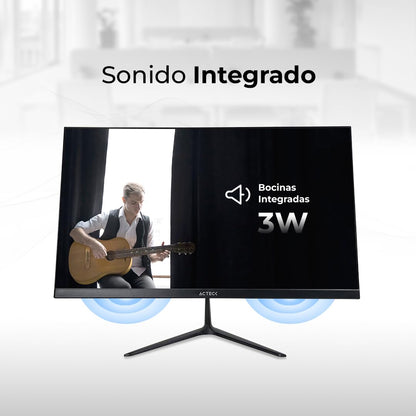 Acteck Monitor 24.5 Captive Vivid SP245 5ms 75Hz Full HD IPS LED Altavoces Integrados HDMI AC-943178