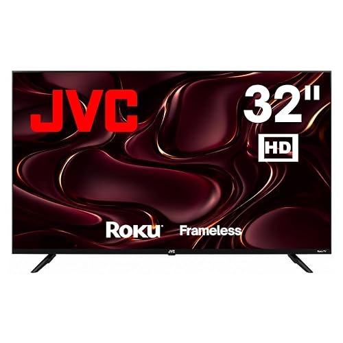 JVC | Smart TV 32 Pulgadas | LED HD | Frameless | Roku TV | HDMI | Control Remoto Incluido | Modelo SI32RF