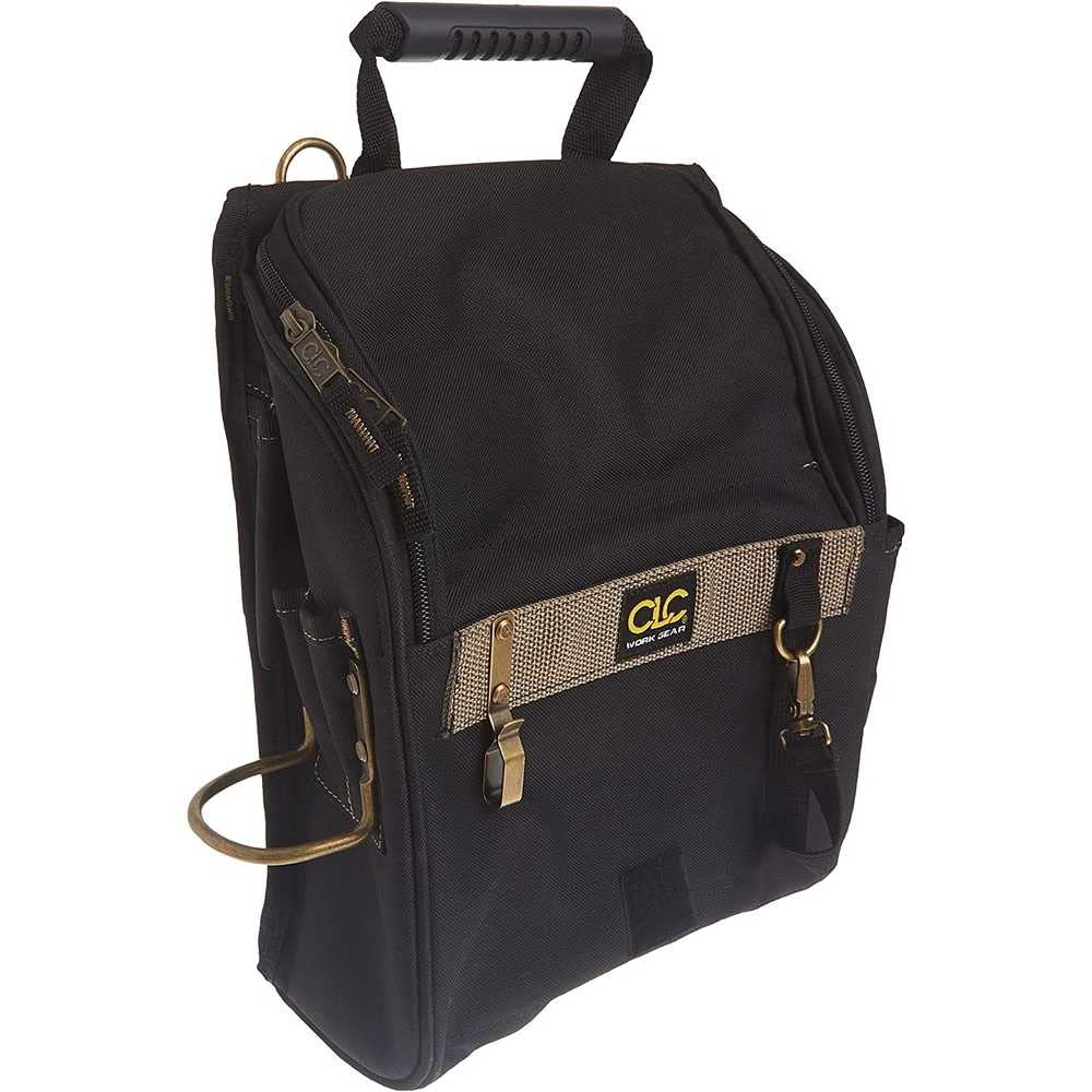 Custom LeatherCraft 1509 Bolsa para Herramientas de Electricista Profesional con 21 Bolsillos con zíper