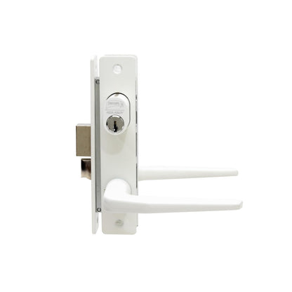 Phillips Cerradura Modelo Slim 549 Manija Delgada Para Puerta De Aluminio Blanco