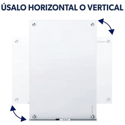 Pizarrón De Cristal 60 X 45 Cm Infinity Glass, Blanco