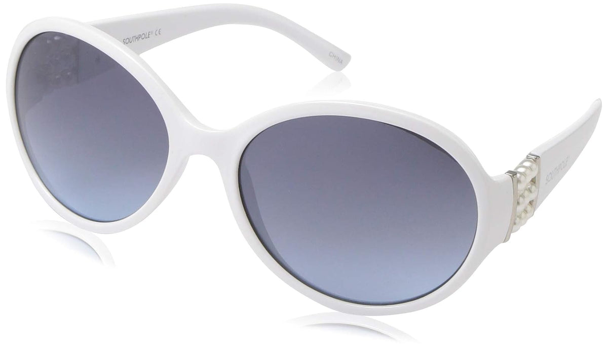 Southpole 1016SP - anteojos de sol ovaladas con triple fila de perla y 100% protección UV, 68 mm