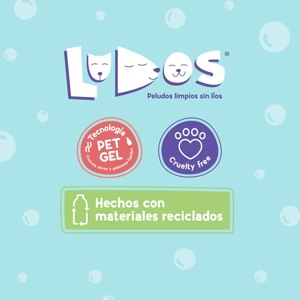 LUDOS Tapete Ultra Absorbente para Perro, Tamaño XL, con Control de Olores, Paquete con 18 Piezas.