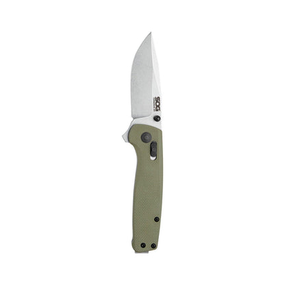 SOG Terminus XR G10 - Cuchillos plegables ambidiestros de bolsillo EDC para llevar diario, mango G10, hoja de acero D2 resistente al desgaste