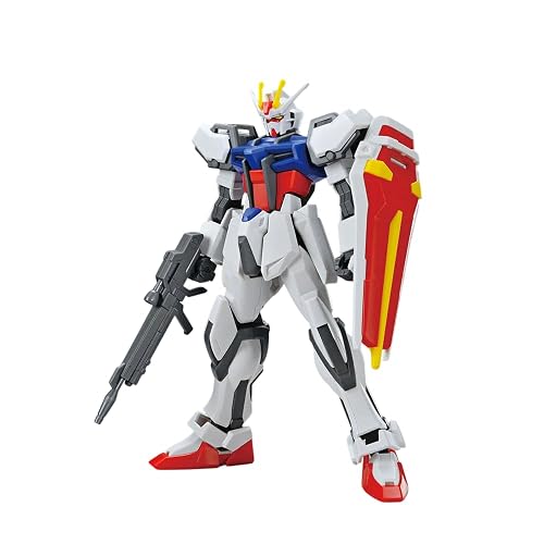 Bandai Hobby EG - Strike Gundam, Gundam SEED, Escala 1/144, 85 Piezas | Sin pegamento ni pintura, ideal para principiantes, articulación amplia, ensamble sencillo y rápido