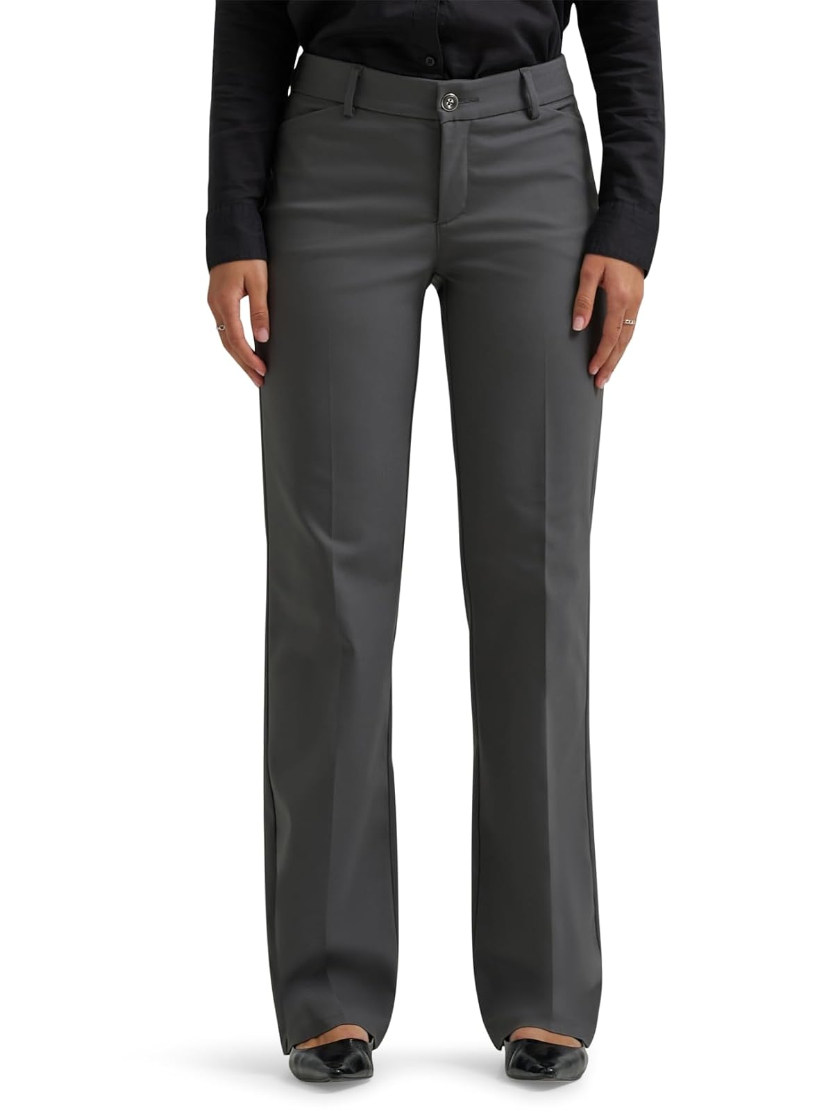 Lee Flex Motion Pantalón de Mezclilla para Mujer - Gris - 12 Corto