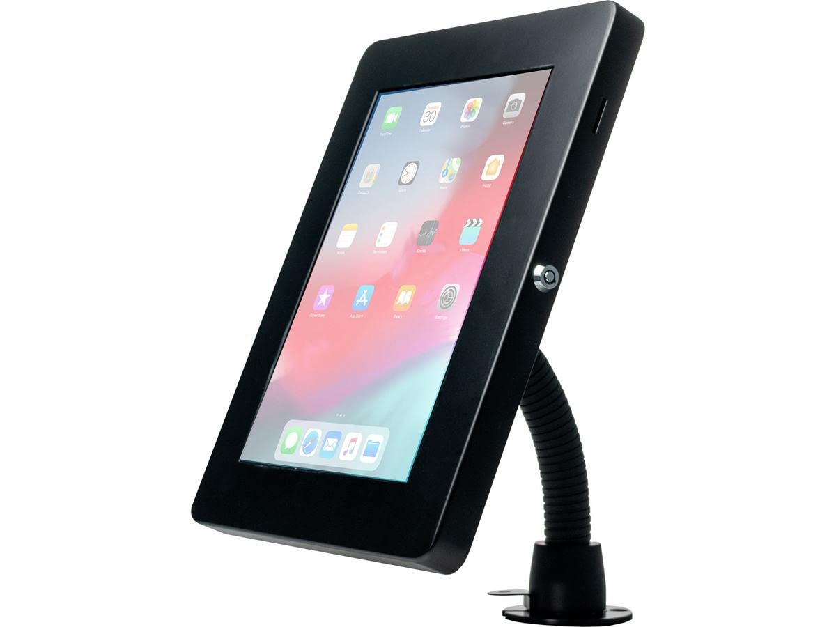 CTA - Soporte de Mesa con Cuello de Cisne para iPad 7ª y 8ª generación 10.2", iPad Pro 11", iPad 5ª y 6ª generación, Surface Go, Galaxy Tab S5E y Moreck (Pad-PARAT), Color Negro