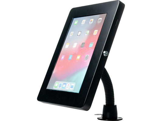CTA - Soporte de Mesa con Cuello de Cisne para iPad 7ª y 8ª generación 10.2", iPad Pro 11", iPad 5ª y 6ª generación, Surface Go, Galaxy Tab S5E y Moreck (Pad-PARAT), Color Negro