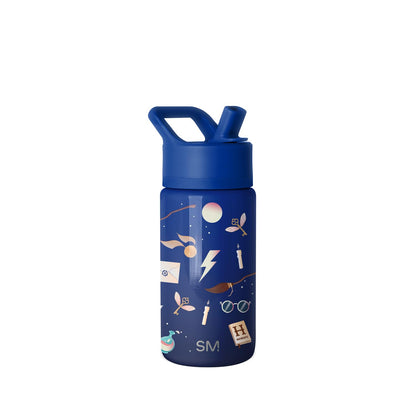 Simple Modern - Botella de agua Summit para niños con tapa de popote, vaso aislado de acero inoxidable de 14 onzas, para niños, niñas, escuela, magical Mashup