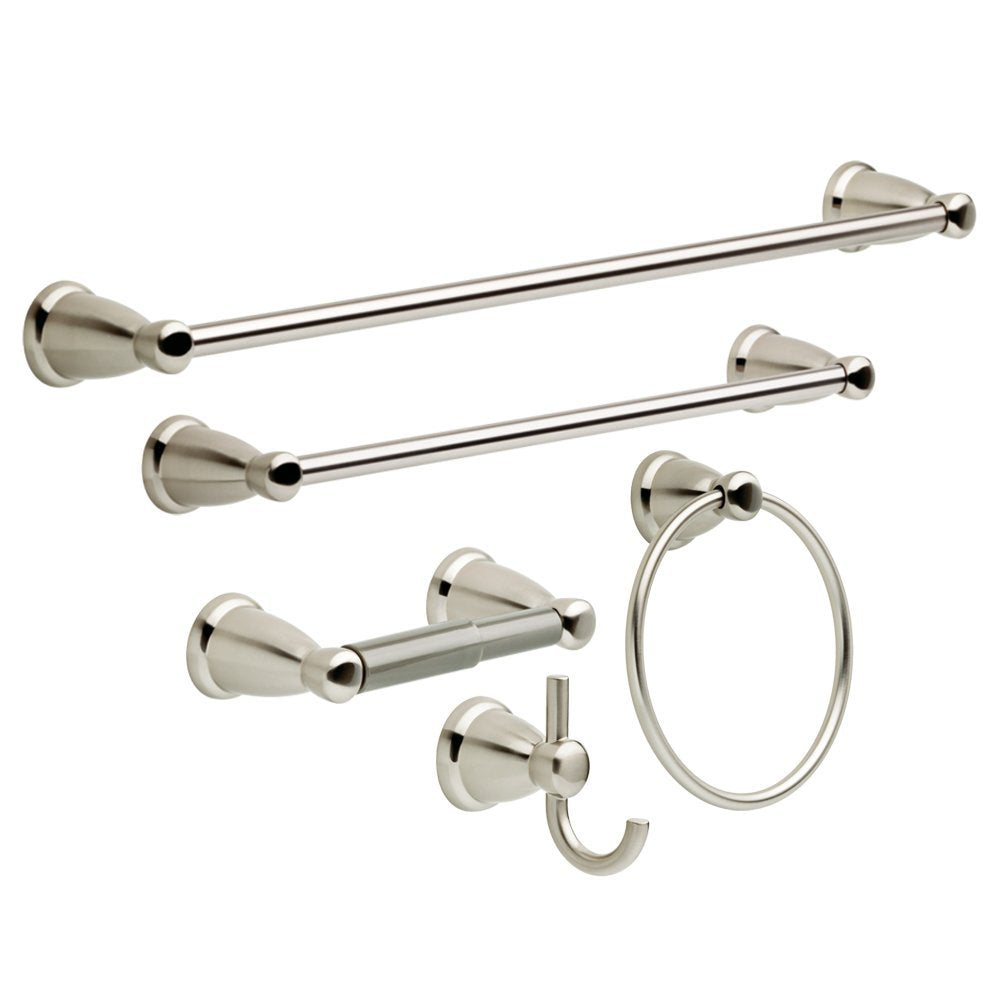 Franklin Brass Kinla Juego de Accesorios para Baño, 5 Piezas - Níquel Satinado
