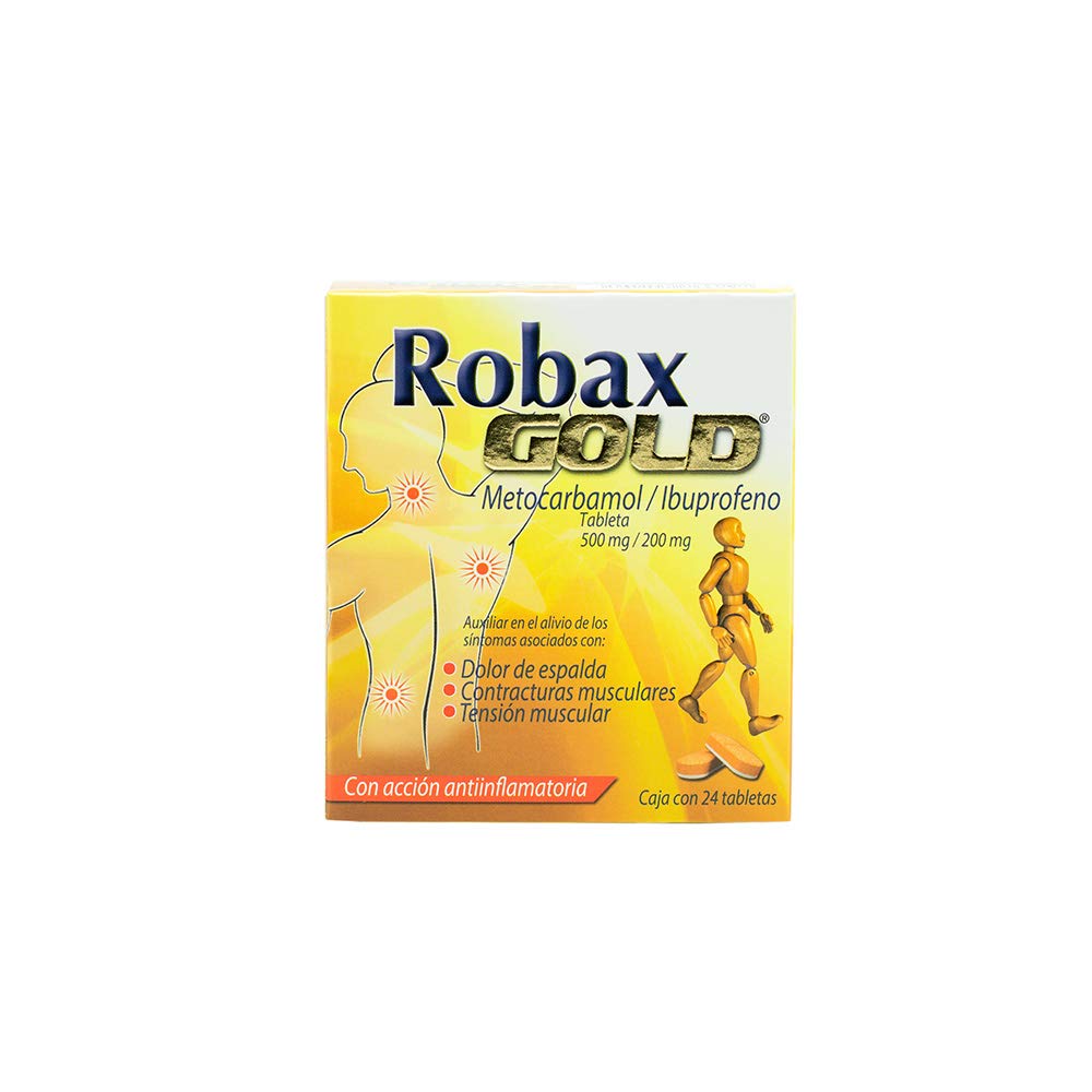 Robax Gold, Relajante Muscular con Efecto Analgésico, para Dolores de Espalda y Tensión Muscular, 24 tabletas