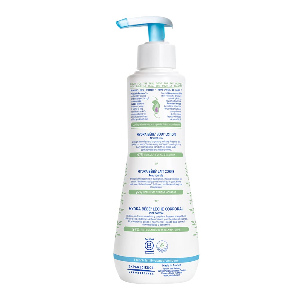 Mustela Shampoo Suave con Manzanilla para Bebé o Niño con Piel Normal, 200mL, 2 en 1: Shampoo y Crema Corporal Hidratante, 300mL